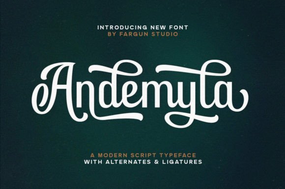Andemyla: A Modern Script Font for Polished Branding
