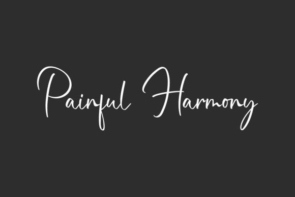 Painful Harmony: A Script Typeface for Modern Web Design