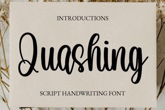 Quashing Font: A Handwritten Typeface for Elegant Editorial Design