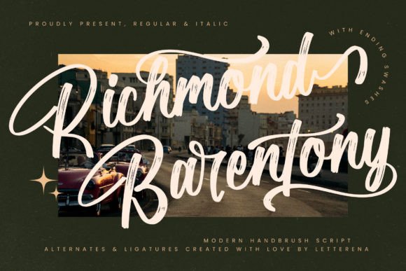 Richmond Barentony: A Modern Script Font for Web Headers