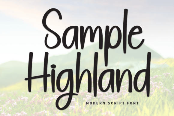 Sample Highland: The Handwritten Font for Marketers