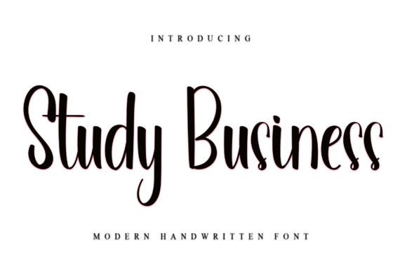 Study Business: A Handwritten Typeface for Modern Web Design